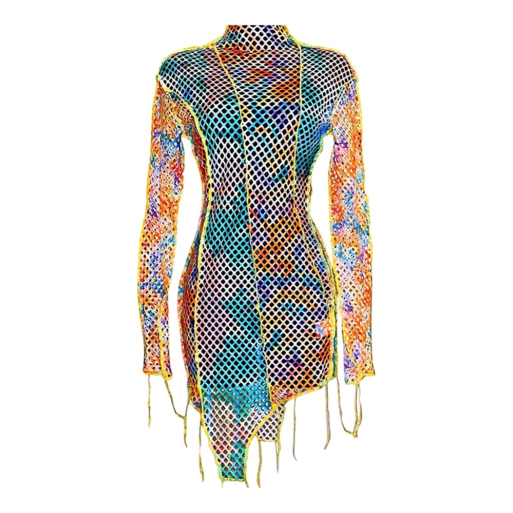 Colorful Fishnet Dress